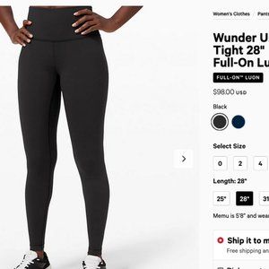Lululemon Under High-Rise 28"